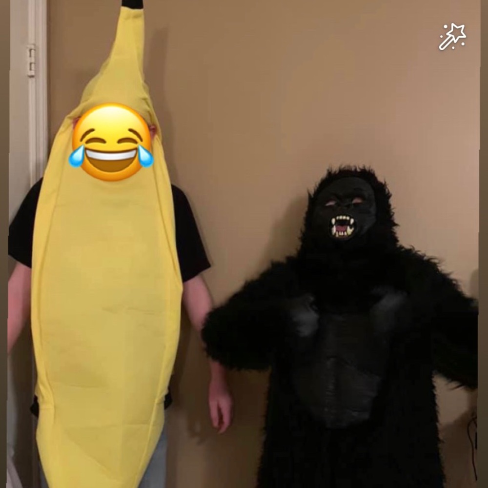 Banana and Gorilla kids costumes